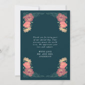 Fantasy Enchanted Garden Wedding Dank je wel kaart (Achterkant)