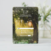 Fantasy Enchanted Green Forest Wedding RSVP (Staand voorkant)