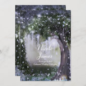 Fantasy Enchanted Lavender Love Forest Wedding Kaart (Voorkant / Achterkant)