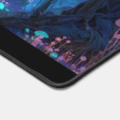 Fantasy Enchanted Mushroom Forest Blue Magic Glow Bureaumat (Hoek)