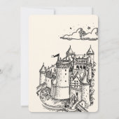 Fantasy Engraving Art Medieval Wedding Kaart (Achterkant)