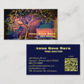 *~* Fantasy Etherische QR TREE AP82 Visitekaartje (Voorkant / Achterkant)