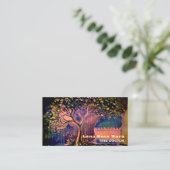 *~* Fantasy Etherische QR TREE AP82 Visitekaartje (Staand voorkant)
