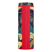 Fantasy Europese draak - houtsnede 1 Thermosbeker (Achterkant)