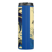 Fantasy Europese draak - houtsnede 3 Thermosbeker (Achterkant)