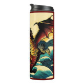 Fantasy Europese draak - Woodcut 2 Thermosbeker (Geroteerd rechts)