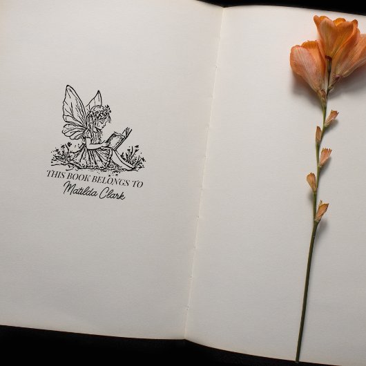 Fantasy Fairy Bookplate Rubberstempel