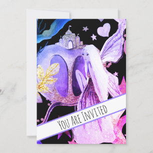 ** Fantasy Fairy Castle Baby shower uitnodiging