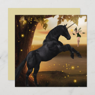 Fantasy Fairy en Black Unicorn