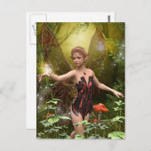Fantasy Fairy in het Rode Briefkaart (Voorkant / Achterkant)