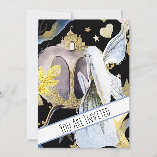 ** Fantasy Fairy Pumpkin Baby shower Uitnodiging (Voorkant)