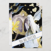 ** Fantasy Fairy Pumpkin Baby shower Uitnodiging (Voorkant / Achterkant)