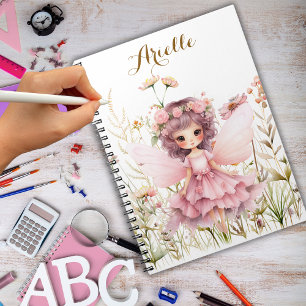 Fantasy Fairy wilde bloem pastel Notitieboek