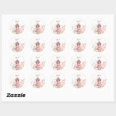 Fantasy Fairy wildflower pastel Ronde Sticker (Vel)