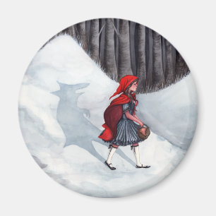 Fantasy Fairytale Art Magnet - Wolf in Magneet