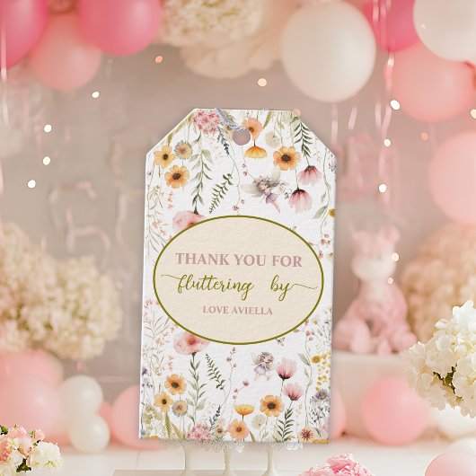 Fantasy Fee Eerste Wilde Bloem Cadeaulabel