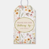 Fantasy Fee Eerste Wilde Bloem Cadeaulabel (Voorkant)