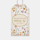 Fantasy Fee Eerste Wilde Bloem Cadeaulabel (Achterkant)