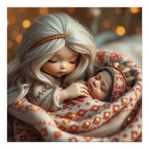 Fantasy Fee Moeder en Baby Kunst Perfect Poster