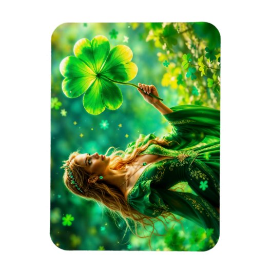 Fantasy fee St Patrick Day Ierse folklore kunst Magneet (Verticaal)