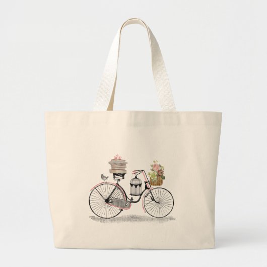 Fantasy-fiets Grote Tote Bag (Voorkant)