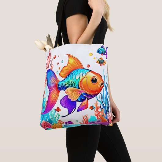 Fantasy Fish Scene Design Draagtas (Dichtbij)