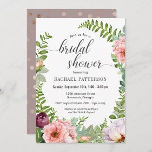 Fantasy Floral Bridal Shower Uitnodiging