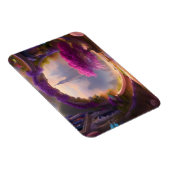 Fantasy floral courtyard roze boom magneet (Rechterzijde)