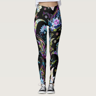 Fantasy Floral Paisley: naadloos Ornament Leggings