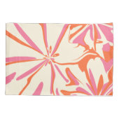 Fantasy Floral - Roze, Oranje en crème Kussensloop (Achterkant-Links)