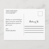 Fantasy Floral Wedding Foto Dank je Briefkaart (Achterkant)