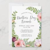 Fantasy Floral Woodland Moederdag Brunch Kaart (Voorkant)
