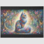 Fantasy Floral Woodland Wonder Cat Decoupage  Tissuepapier (Voorkant)