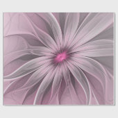 Fantasy Flower Abstract Plum Floral Fractal Art Cadeaupapier (Vlak)