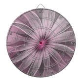 Fantasy Flower Abstract Plum Floral Fractal Art Dartbord (Voorkant)