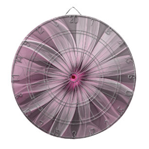 Fantasy Flower Abstract Plum Floral Fractal Art Dartbord