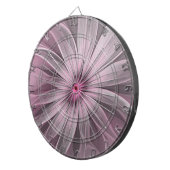 Fantasy Flower Abstract Plum Floral Fractal Art Dartbord (Voorkant Rechts)
