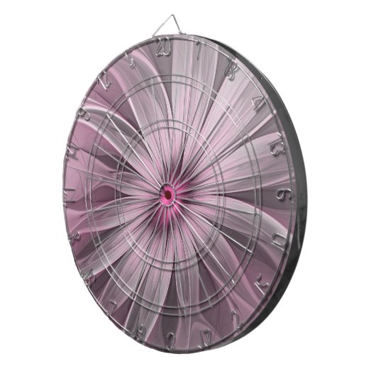 Fantasy Flower Abstract Plum Floral Fractal Art Dartbord (Voorkant Rechts)