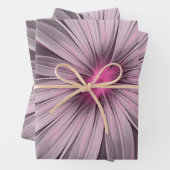 Fantasy Flower Abstract Plum Floral Fractal Art Inpakpapier Vel (In situ)