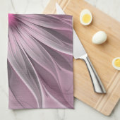 Fantasy Flower Abstract Plum Floral Fractal Art Theedoek (Quarter Fold)