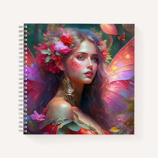 Fantasy Flower Garden Fairy Notitieboek (Voorkant)