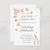 Fantasy Flowers bruiloft uitnodigen Kaart (Voorkant / Achterkant)