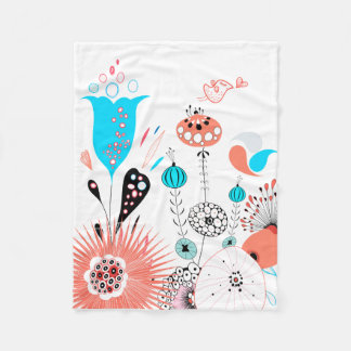 Fantasy Flowers en Birdie Fleece Deken