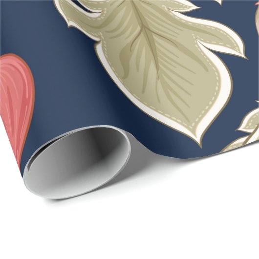 Fantasy flowers in retro, vinto, jasme, jasoban cadeaupapier (Rol Hoek)