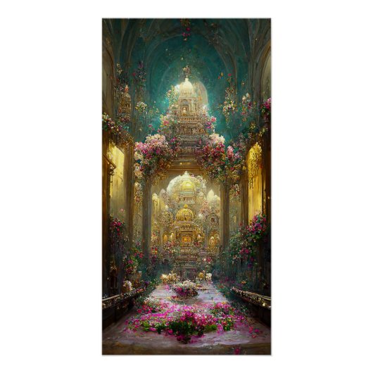 Fantasy Flowers Kerk - Poster Perfect Poster (Voorkant)