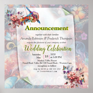 Fantasy Flowers uiten de vreugde van de natuur. Poster