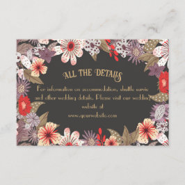 Fantasy Flowers - wedding enclosure card Informatiekaartje