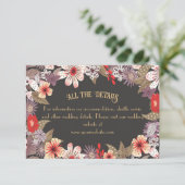 Fantasy Flowers - wedding enclosure card Informatiekaartje (Staand voorkant)