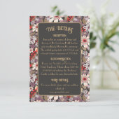 Fantasy Flowers - wedding enclosure card vertical Informatiekaartje (Staand voorkant)