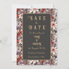 Fantasy Flowers - wedding save the date card